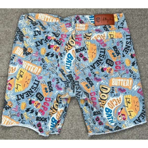 Born Primitive The Buttery Bros Men's Spellout Party 5 Pocket Shorts Size 3XL - Picture 9 of 10
